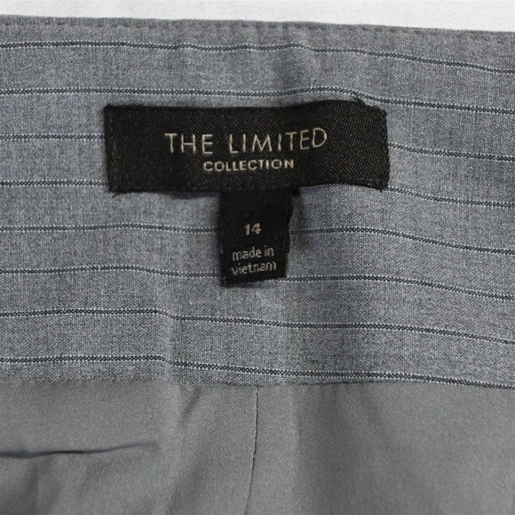 The Limited 14 Gray Stripe Stretch Womens Straight Pencil Skirt - Picture 3 of 8